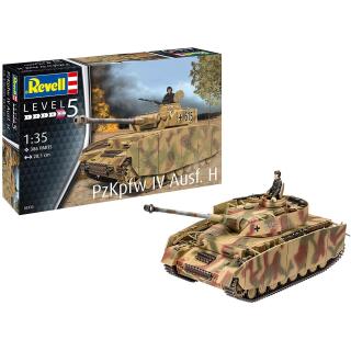 Revell 03333 Panzer IV AUSF. H originalgetreuer Modellbausatz für Experten, unlackiert
