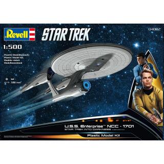 Revell Modellbausatz Star Trek - U.S.S. Enterprise NCC-1701 im Maßstab 1:500, Star Trek Into Darkness, Level 4, originalgetreue Nachbildung mit vielen Details - 04882