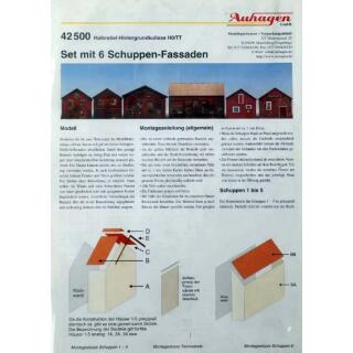 Auhagen 42500 Halbrelief-Hintergrundkulisse Set mit 6x Schuppen