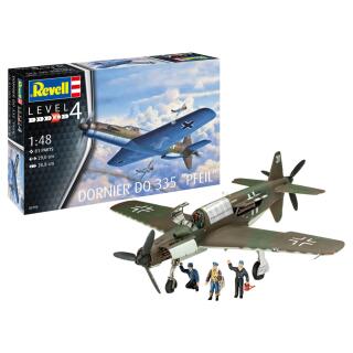 Revell Modellbau, Do335 Pfeil, Bausatz, Maßstab 1:48, 81 Teile, Bastelset ab 12 Jahren, Präzises Flugzeugmodell mit realistischen Details