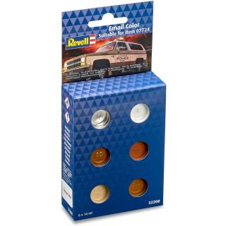 Revell 32208 Email Color Set für  07724 – Farbset für „Stranger Things“ 1985 Chevrolet K5 Modellbausatz, 6X 14ml,